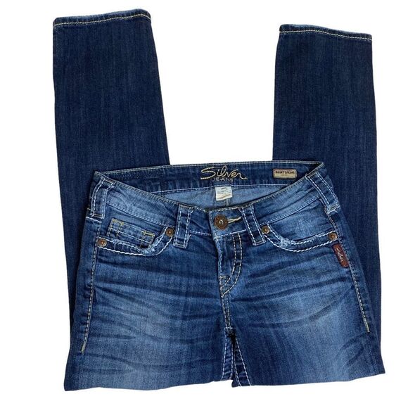 Silver Santorini Jeans Sz 25 - Picture 5 of 14